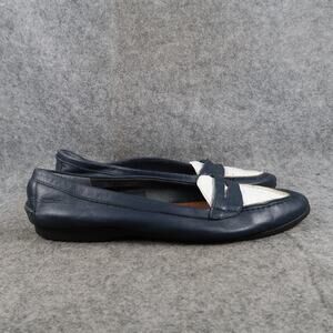 Prima Royale Shoes Womens 8.5 Penny Loafer Flats Slip On Leather Vintage Moc Toe